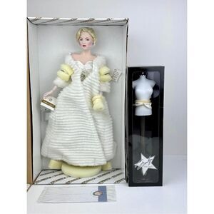 Franklin Mint Marilyn Monroe All About Eve Porcelain Doll & Portrait Doll NRFB